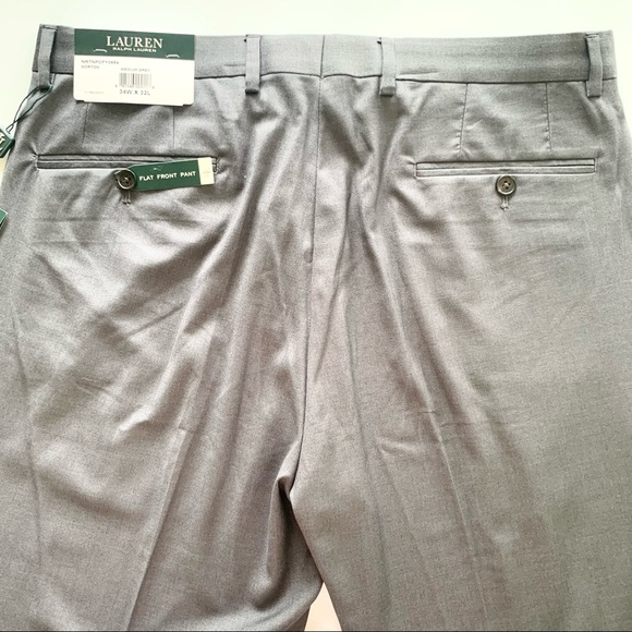 🏈New🏈 Ralph Lauren Men’s Flat Front Pants 36x32 - Picture 5 of 10